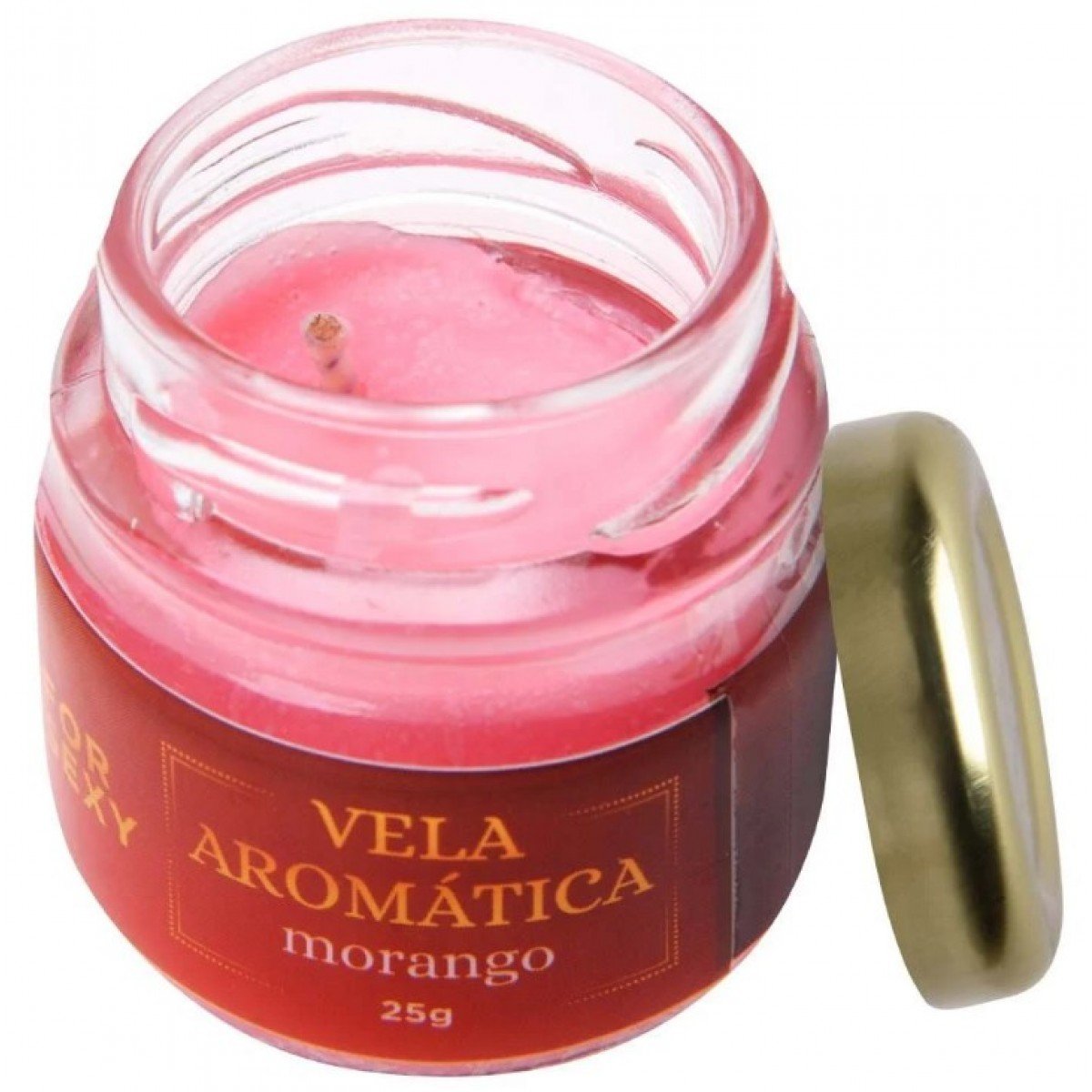 Vela Aromática Massagem Beijável 25G For Sexy - MORANGO